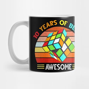 10 Years Old Of Being Awesome Puzzle Cube 10Th Birthday Mug